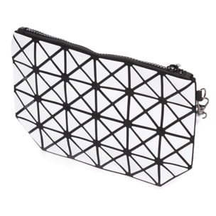 Pochette Zerbolò dal design geometrico, realizzata in PVC.