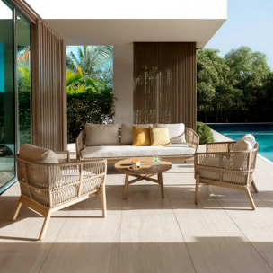 Salon de jardin en bois d'acacia 5 places BAHIA