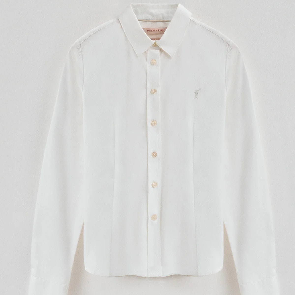 Camisa blanca de corte slim con logo Rigby Go