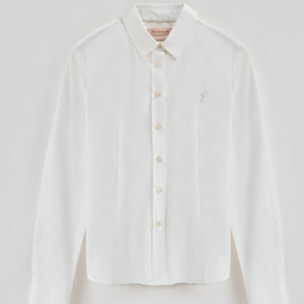 Camisa blanca de corte slim con logo Rigby Go