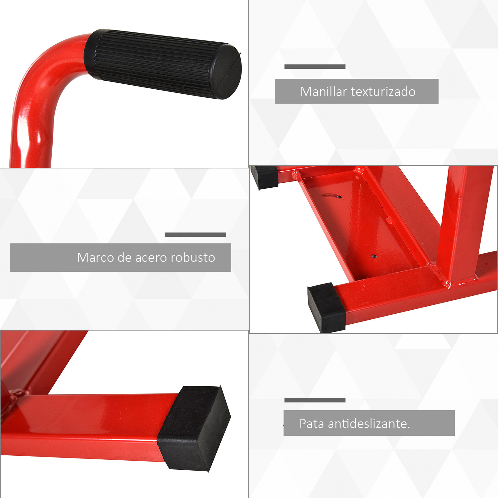 Plataforma Elevadora Altura Ajustable 27,5-39,5 cm Elevador para Motocicletas con Manivela Base Antideslizante Soporte de Elevación Carga 150 kg para Reparación Motocicleta Taller Garaje