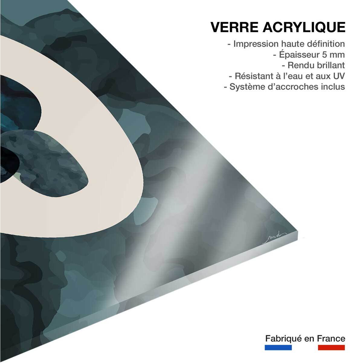 Tableau pierre labradorite Tableau plexiglas