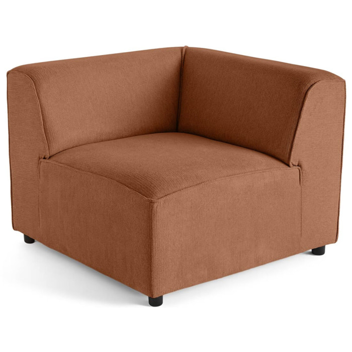 Suaro - Module d'angle réversible en tissu texturé - Terracotta