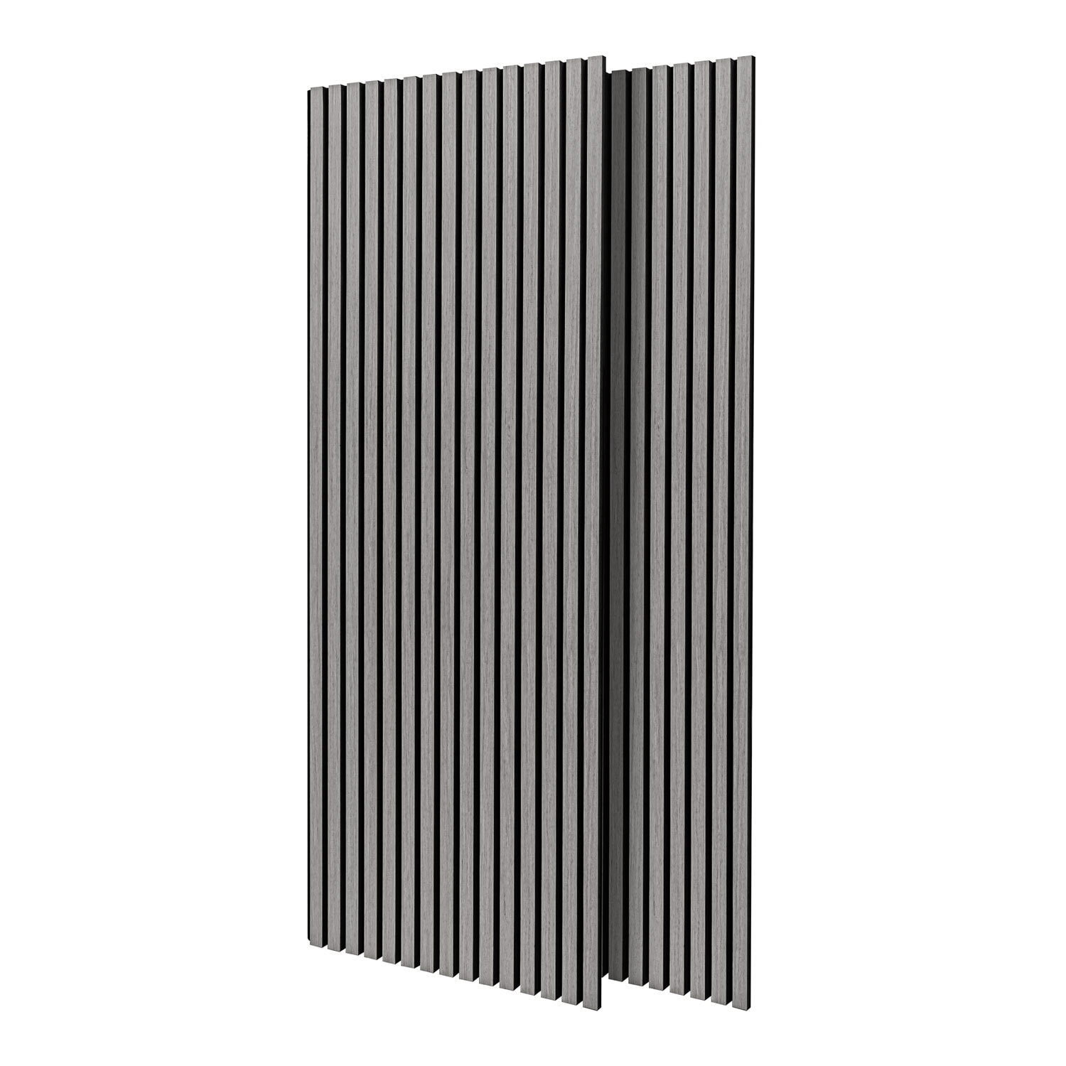 Mozart - Set di 2 pannelli fonoassorbenti decorativi in legno 235x60 cm, grigio