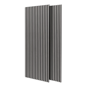 Mozart - Set di 2 pannelli fonoassorbenti decorativi in legno 235x60 cm, grigio
