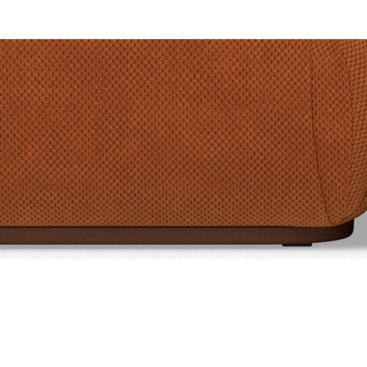 Penelope - canapé droit modulable 2 places en velours texturé - Terracotta