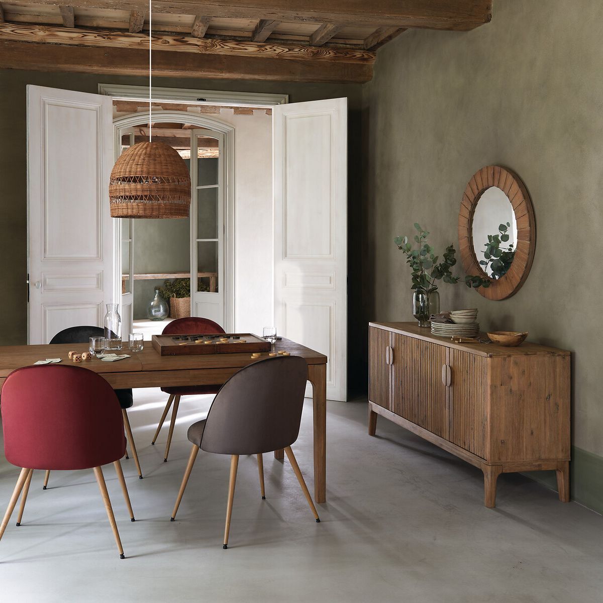Buffet 4 portes "Sabor" - 4 portes - bois d'acacia
