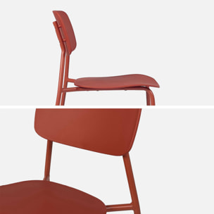 Chaise de jardin empilable acier et plastique (lot de 4) LIVA