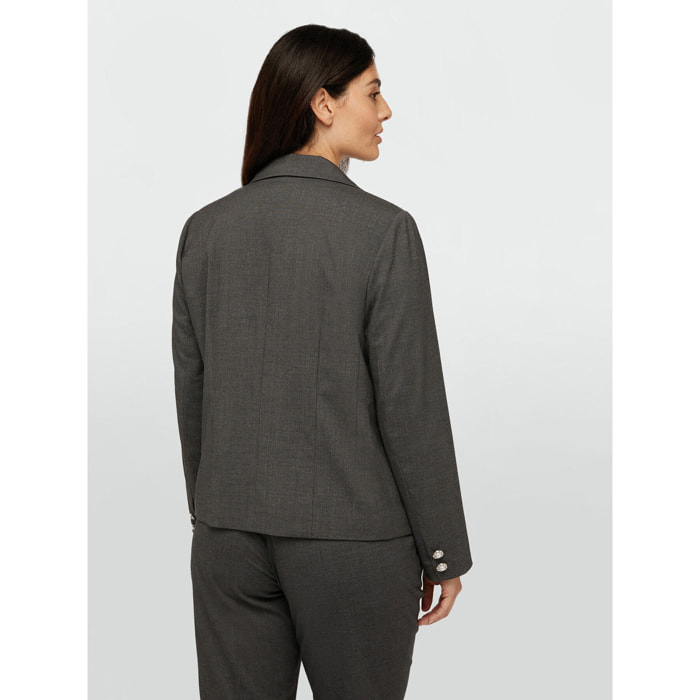 Fiorella Rubino - Blazer grigio mélange - Grigio