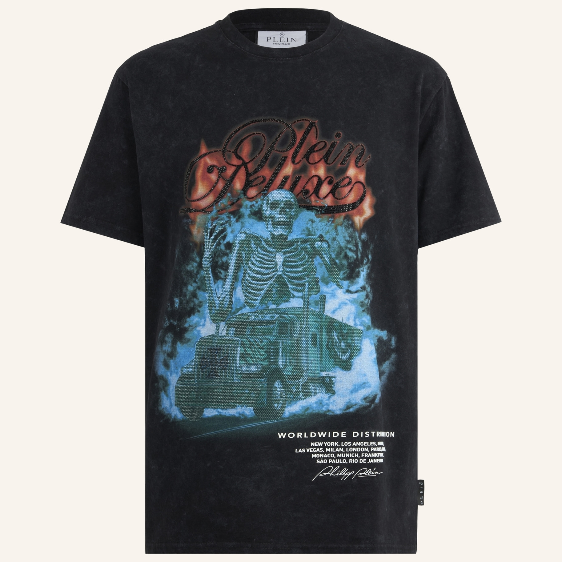 PHILIPP PLEIN Camiseta Cuello Redondo Ss SKELETON