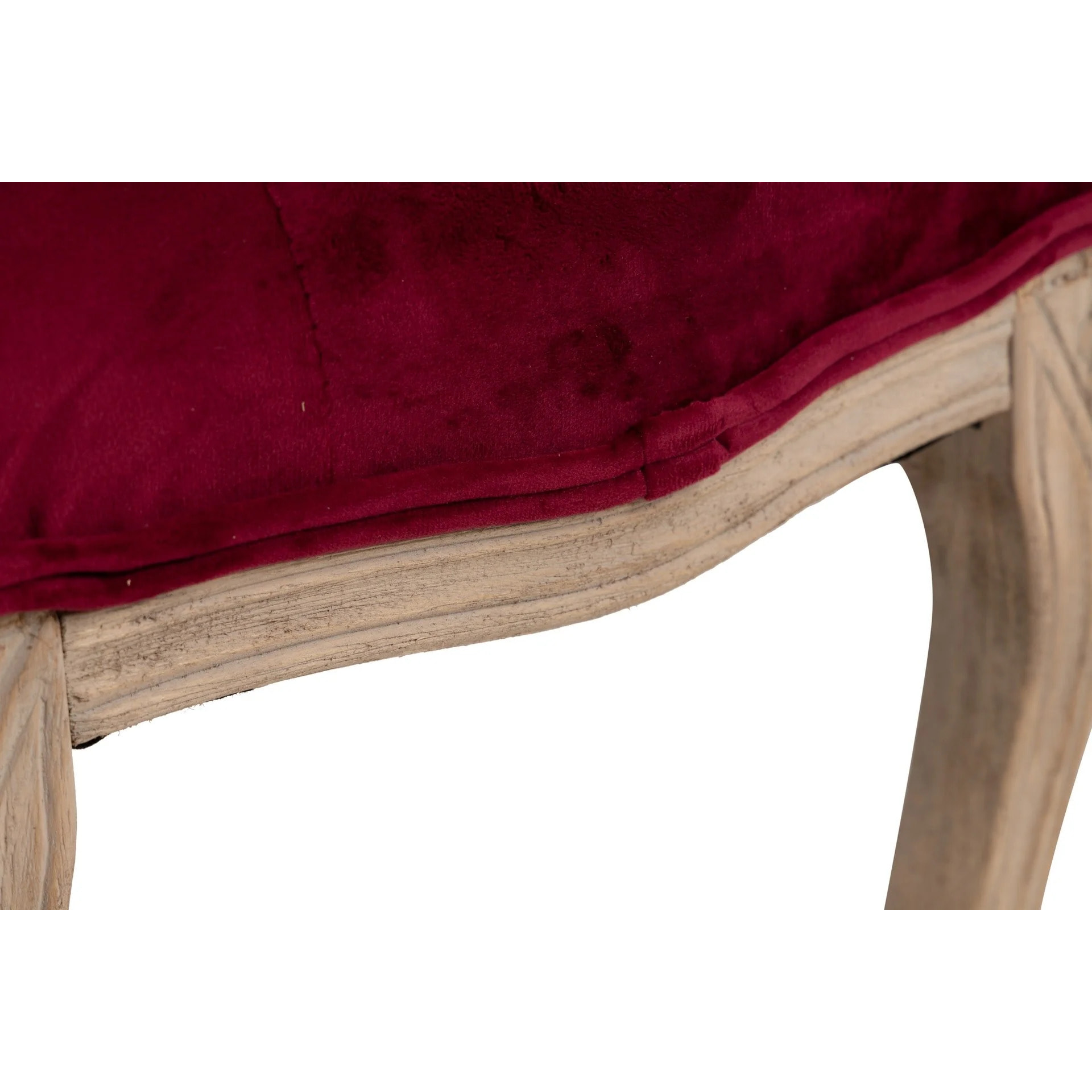 Pie Cama Velvet Capitone Patas Madera 110x36x47 Cm