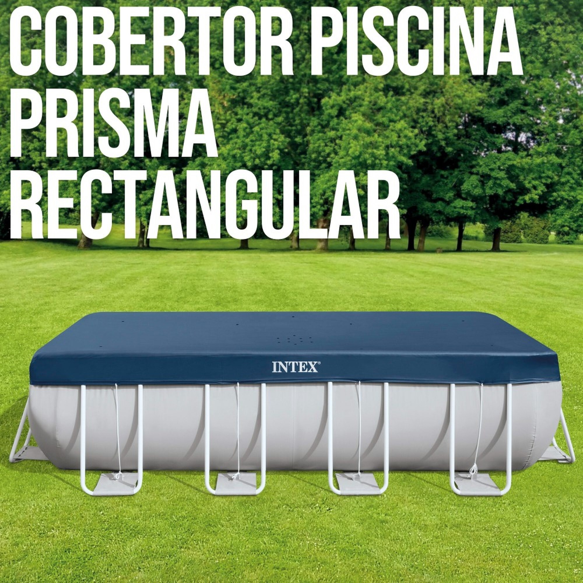 Cubierta de piscina rectangular l400x20cm en pvc y polipropileno
