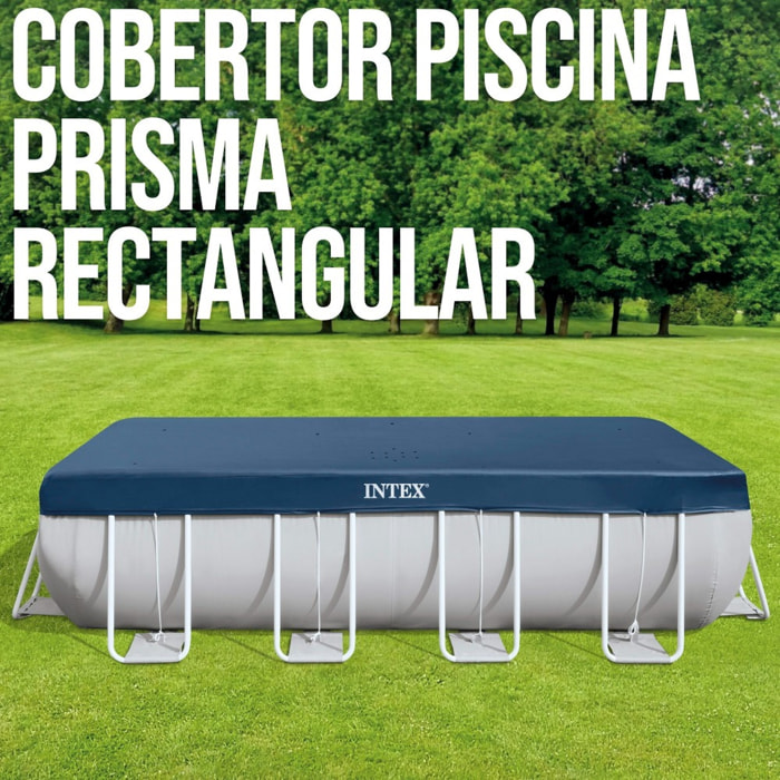 Cubierta de piscina rectangular l400x20cm en pvc y polipropileno
