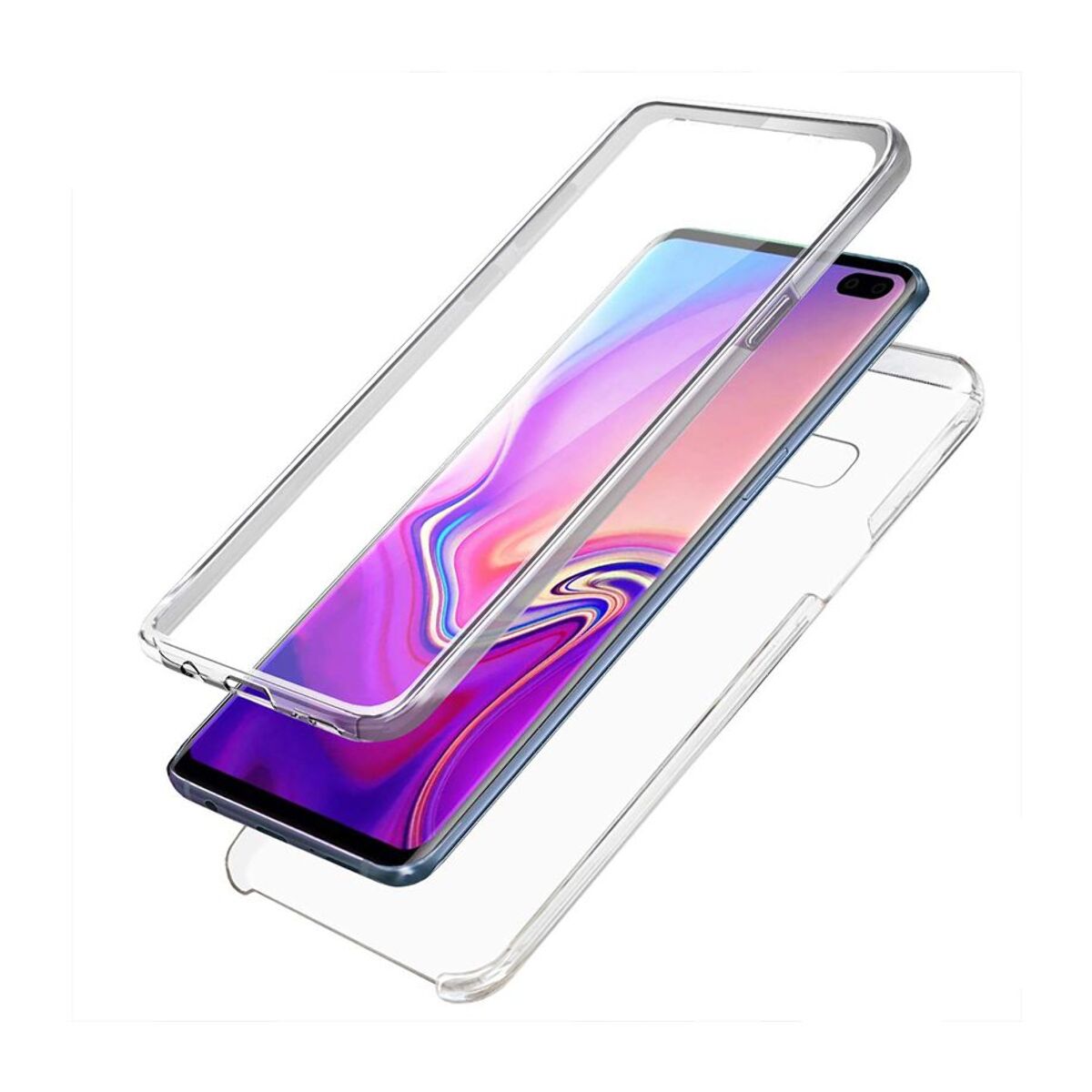 Coque Galaxy S10e Samsung 360 degrés intégrale protection avant arrière silicone transparente