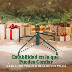 Árbol de Navidad Artificial 150 cm, Árbol de Navidad con 1186 Ramas Densas, Soporte Metálico Plegable, Fácil Montaje, para Salón, Interior, Verde