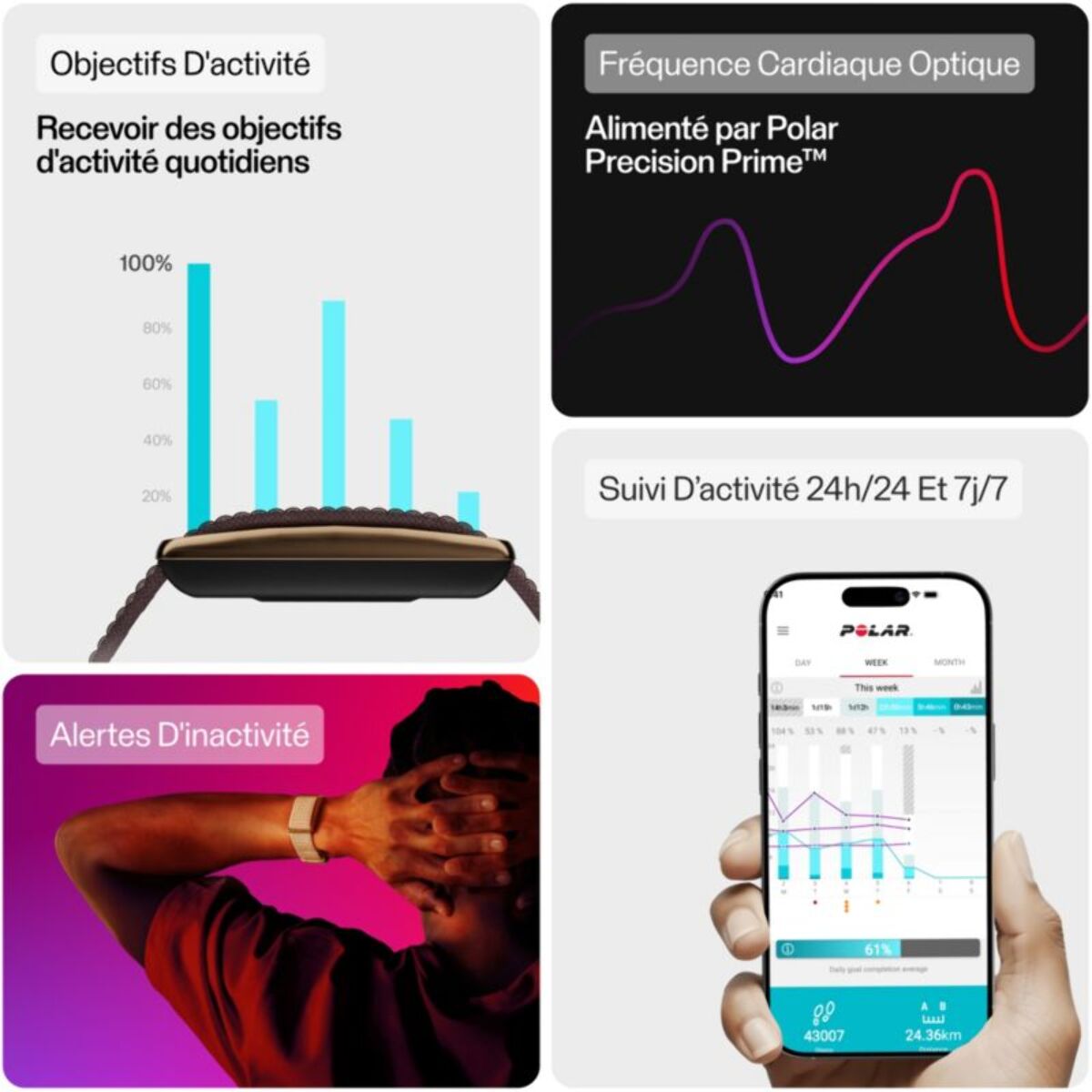 Tracker d'activité POLAR Loop Brown Copper