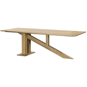 Table chêne massif 200 cm pied oblique HUDSON