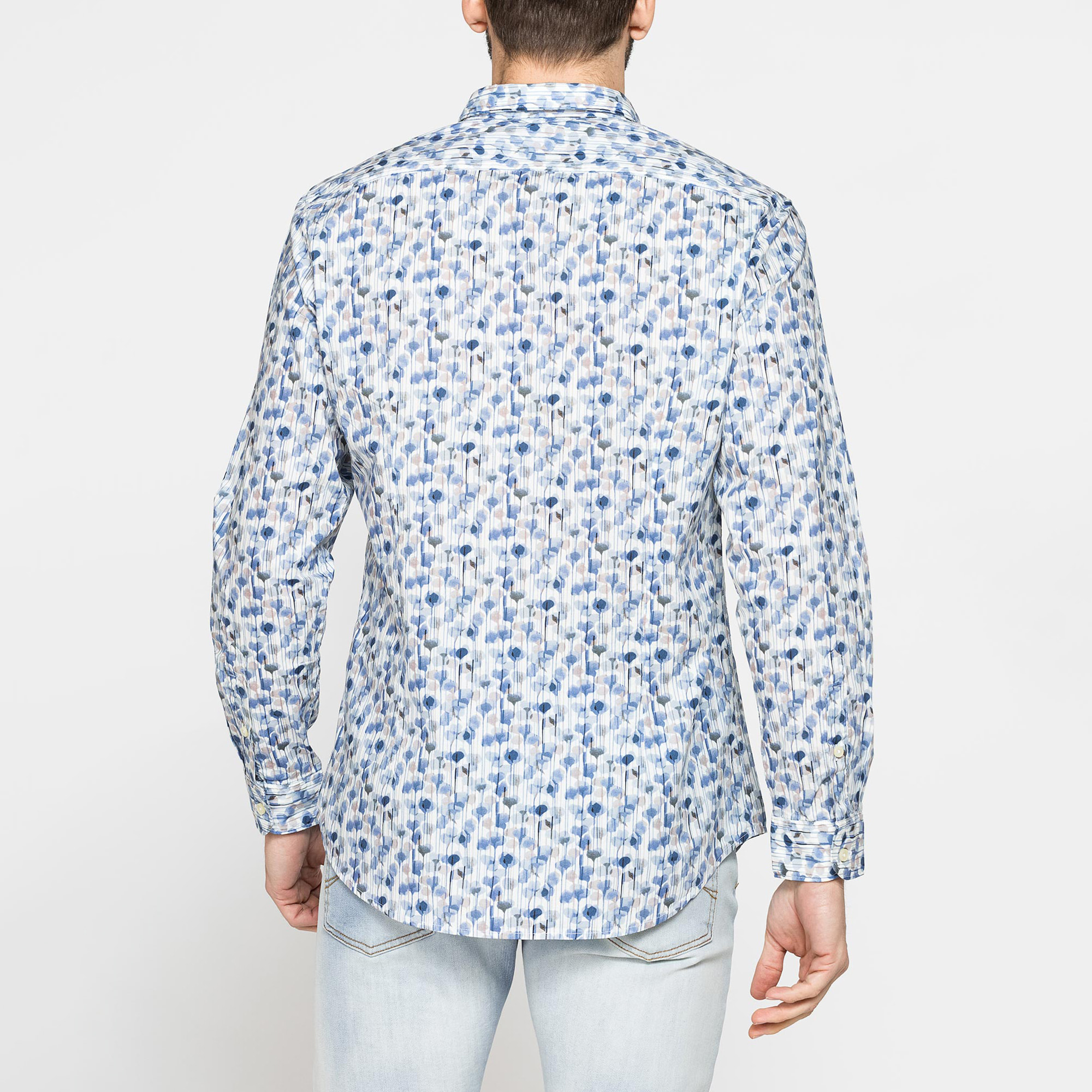 CAMICIA ESTIVA IN COTONE LEGGERO CON COLLO ITALIANO