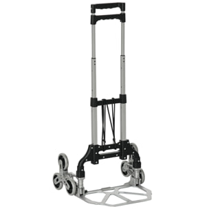 Carretilla Plegable para Escalera con Ruedas Carga 70kg Carretilla de Mano Portátil para Entrega Almacenes Mercado Viajar Mudarse