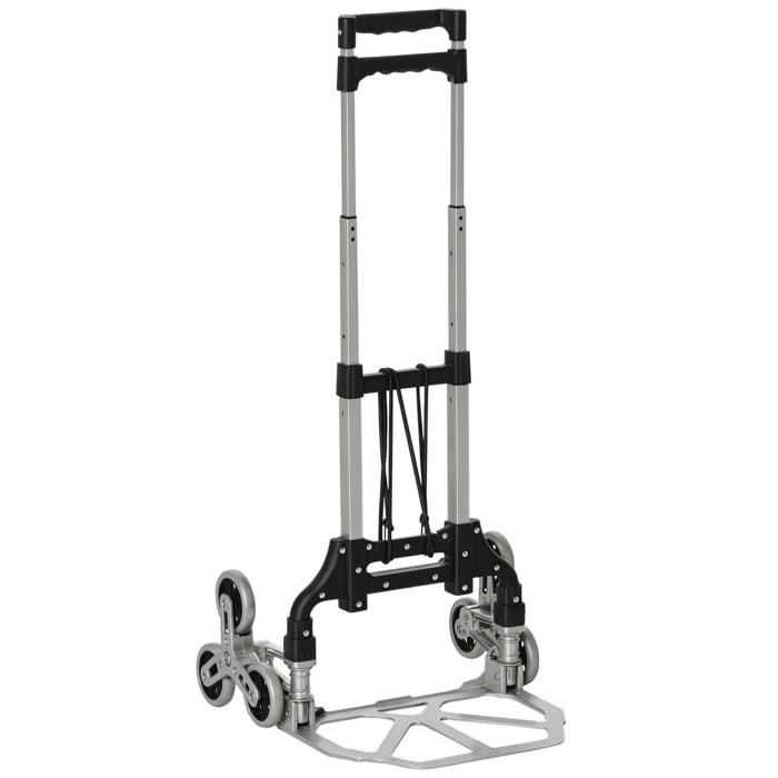 Carretilla Plegable para Escalera con Ruedas Carga 70kg Carretilla de Mano Portátil para Entrega Almacenes Mercado Viajar Mudarse