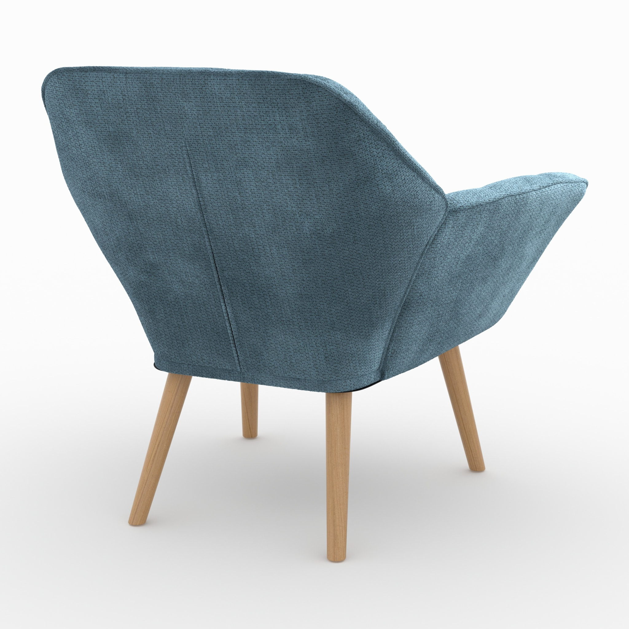 Fauteuil en tissu bleu - Simba