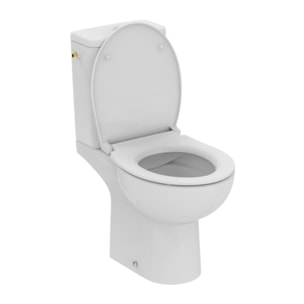 WC à poser sans bride sortie horizontale TIRSO RimLS+ avec abattant frein de chute