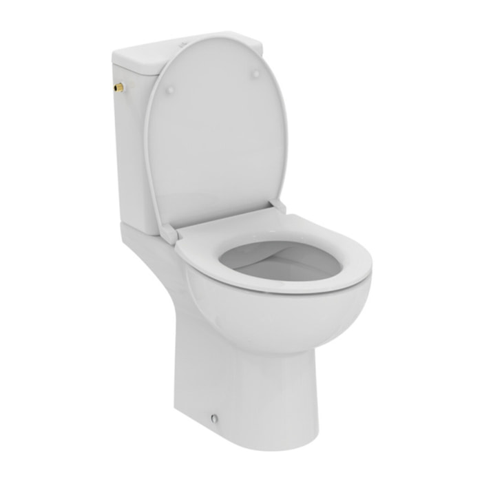 WC à poser sans bride sortie horizontale TIRSO RimLS+ avec abattant frein de chute