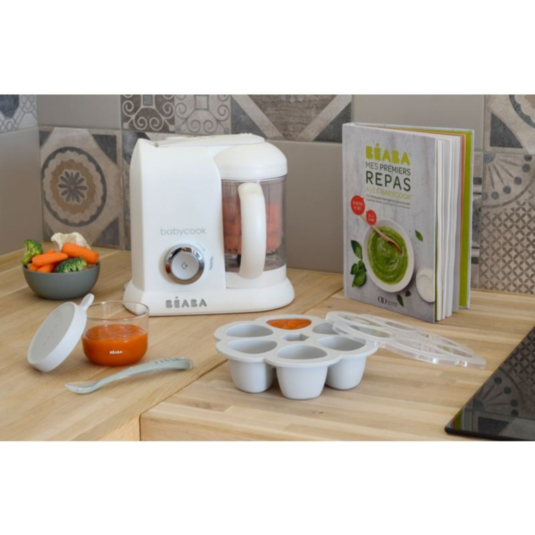 Mixeur Cuiseur Bébé BEABA Babycook solo white/silver