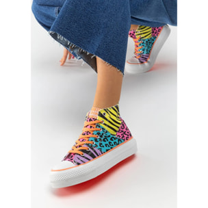 Zapatillas Deportivas Plataforma con Detalles en Multicolor