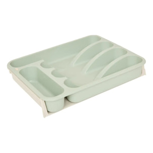 Range-couverts Poly extensible 6 compartiments vert