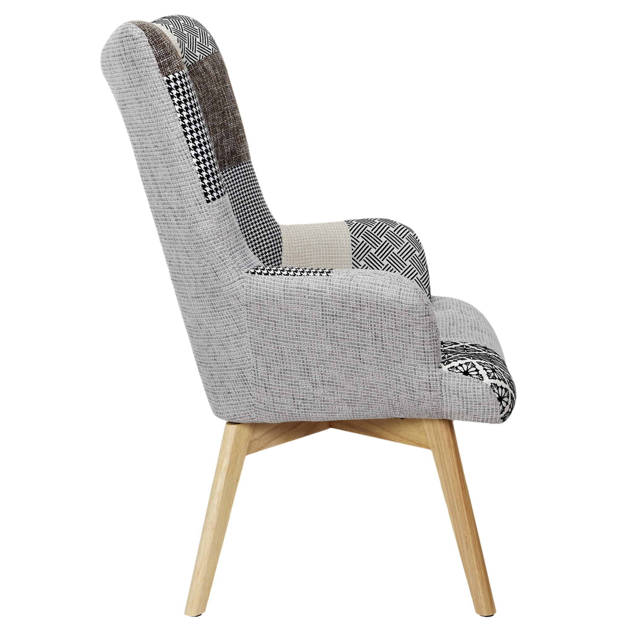 Fauteuil Helsinki Patchwork Gris