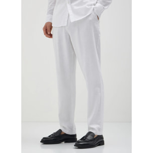 Pantalone chino in lino