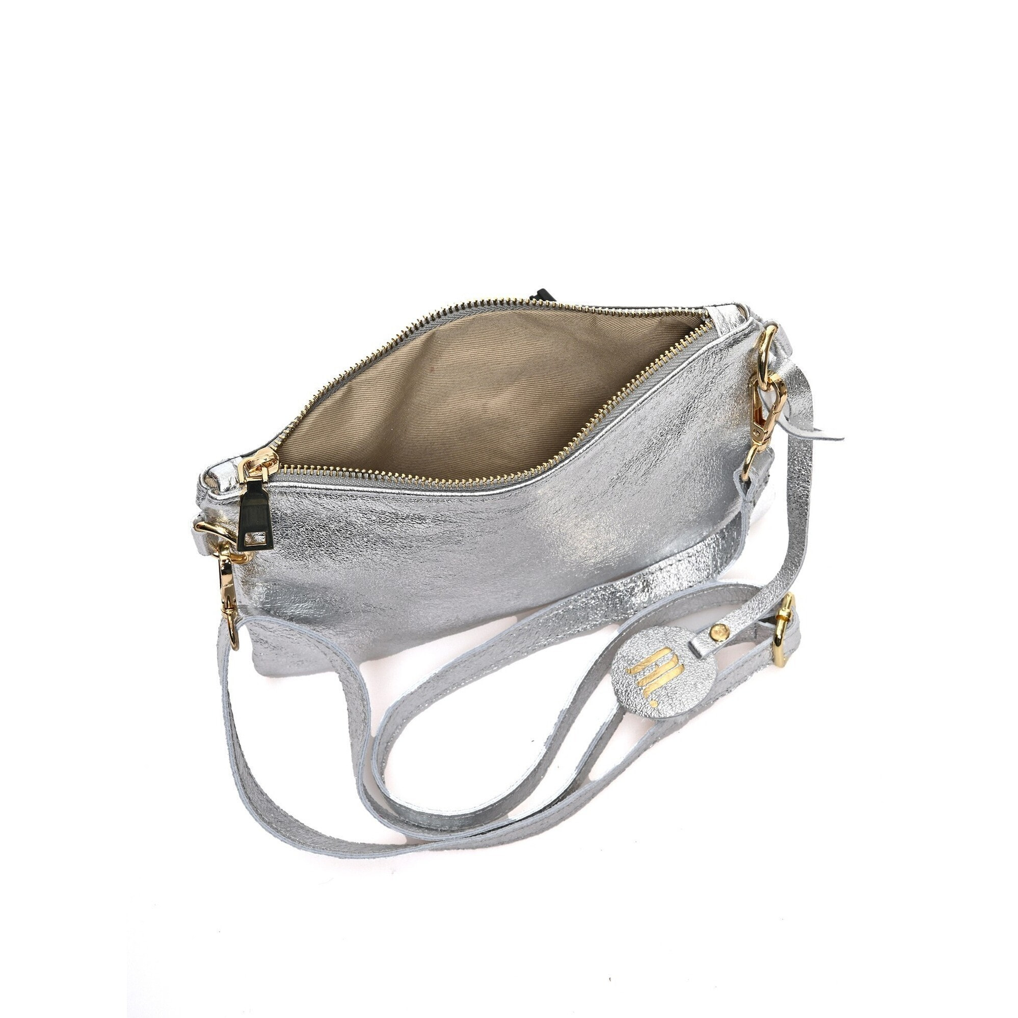 Borsa a spalla Anna Luchini Argentato