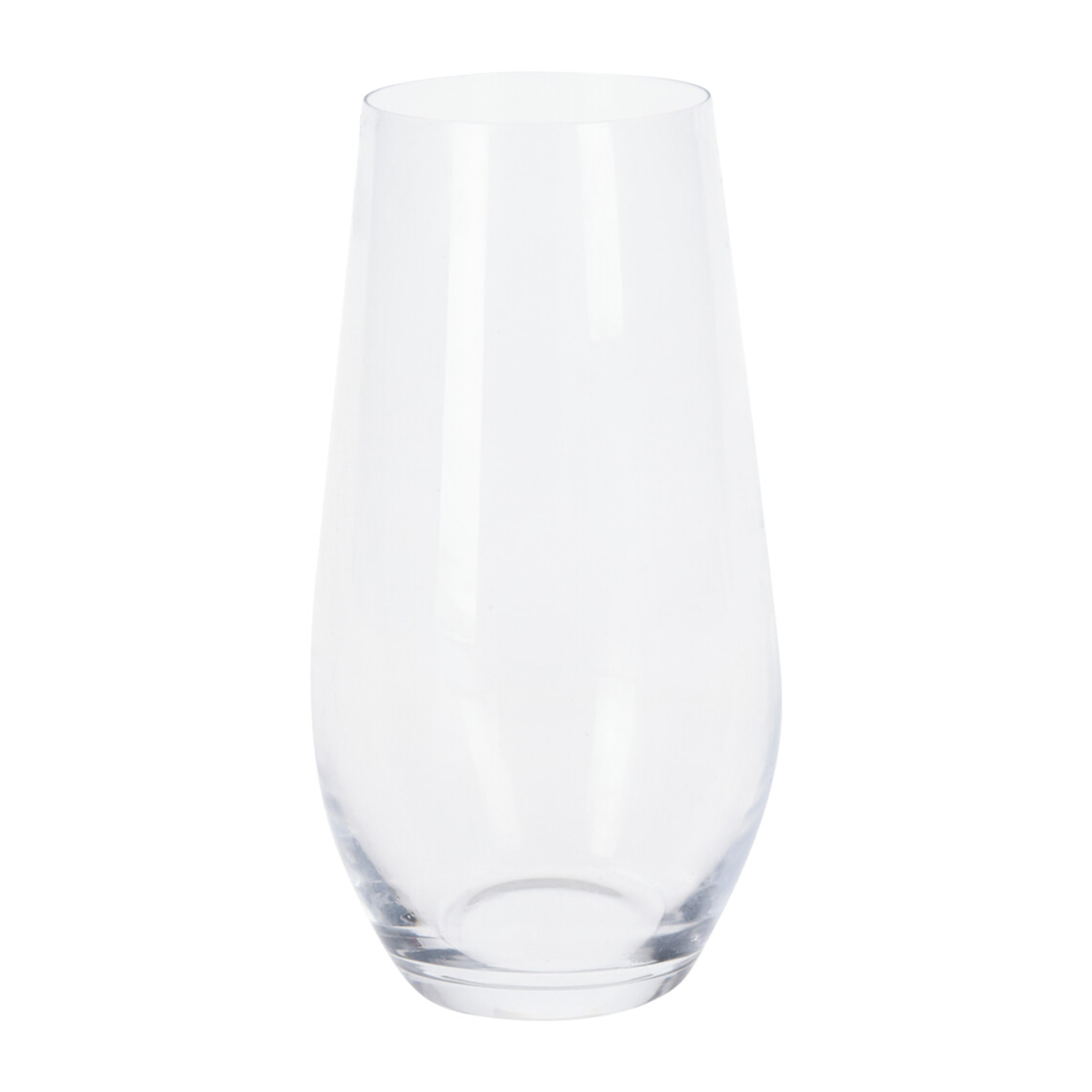 Juego de 4 vasos de cristal transparente con diseño de rayas en relieve de 580 ml