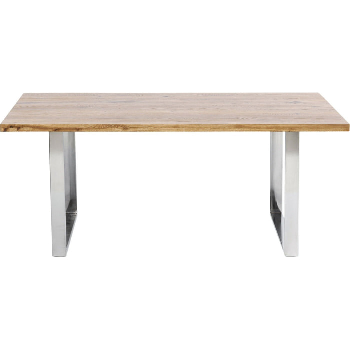 Table Jackie 160x80cm chêne chrome Kare Design