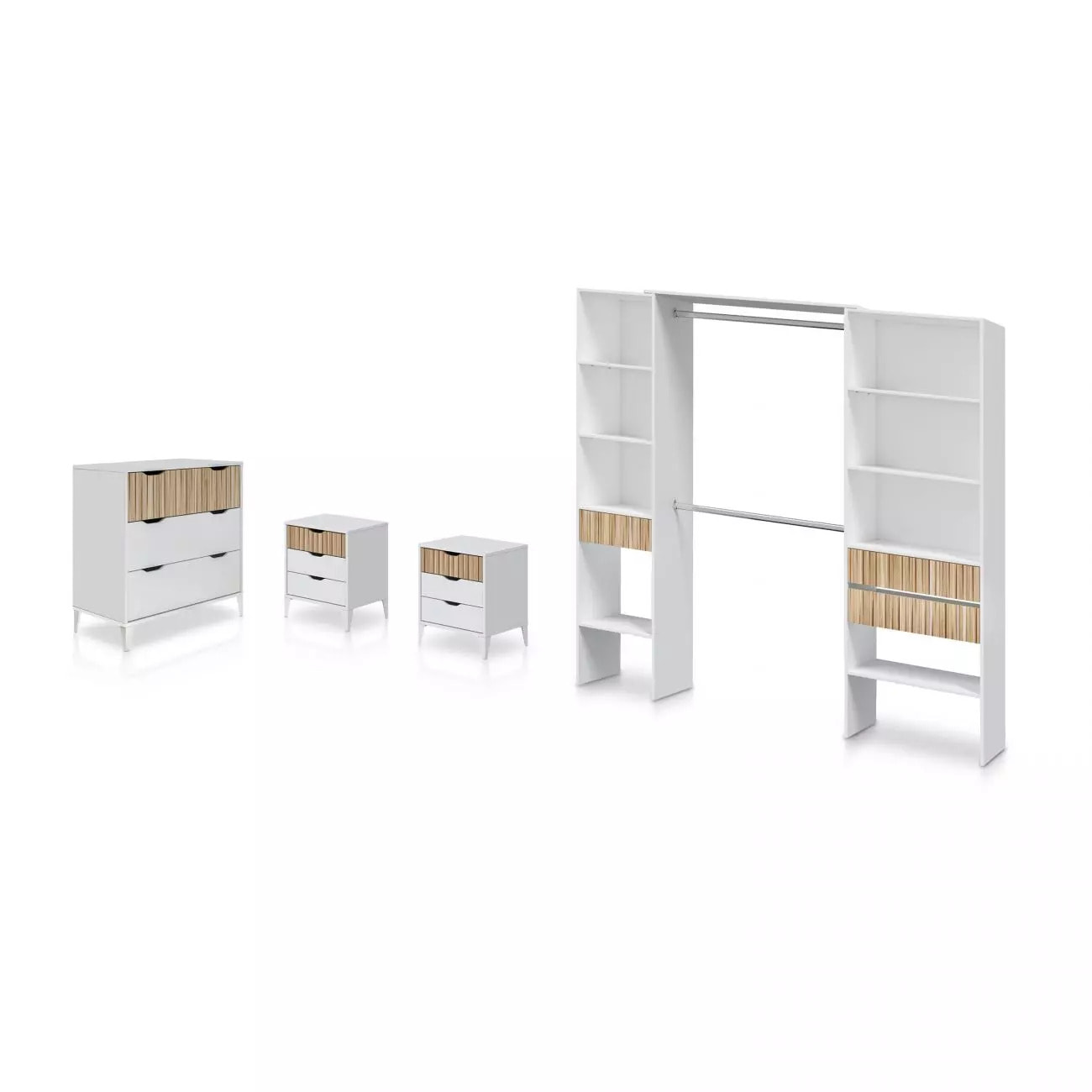 Dormitorio Nitza On Plus Blanco Artik (Blanco Mate) - Natur