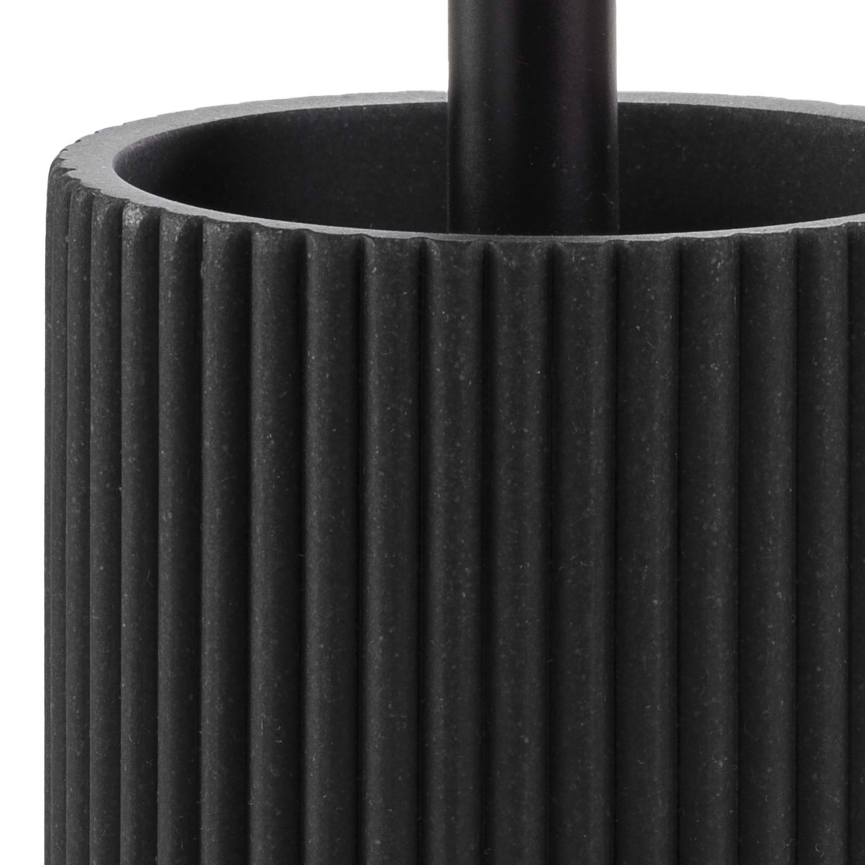 Brosse WC en acacia - Noir
