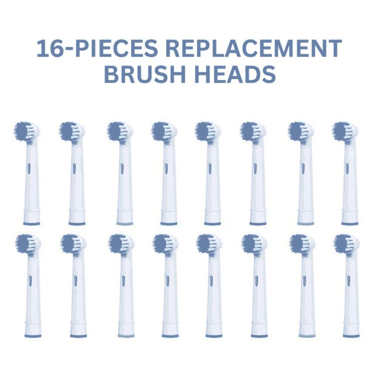 16 têtes de brosse de rechange Blanc Cenocco CC9029X2