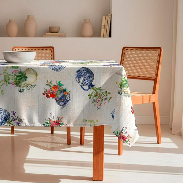 Nappe anti-taches Geranius - 100% coton -