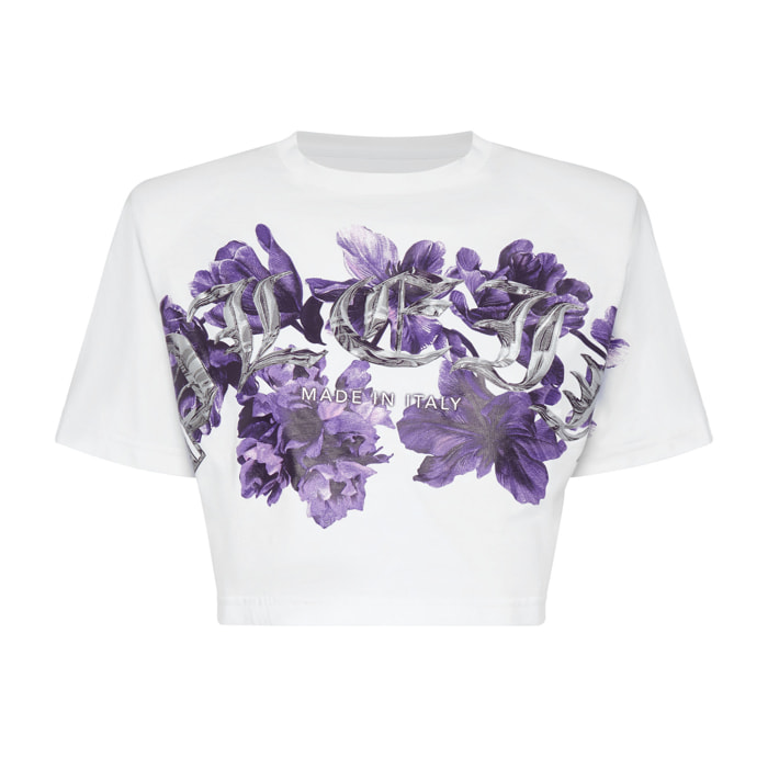 PHILIPP PLEIN Maglietta a girocollo FLOWERS