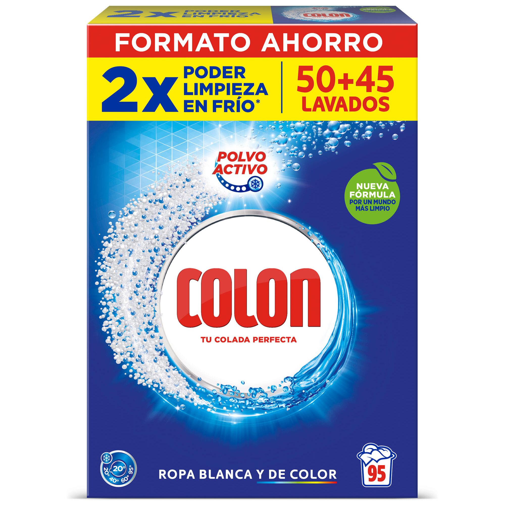 Colon Polvo Detergente para la ropa, 95 dosis - 4,75kg