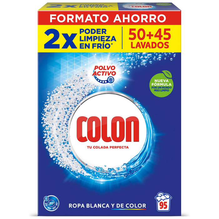 Colon Polvo Detergente para la ropa, 95 dosis - 4,75kg