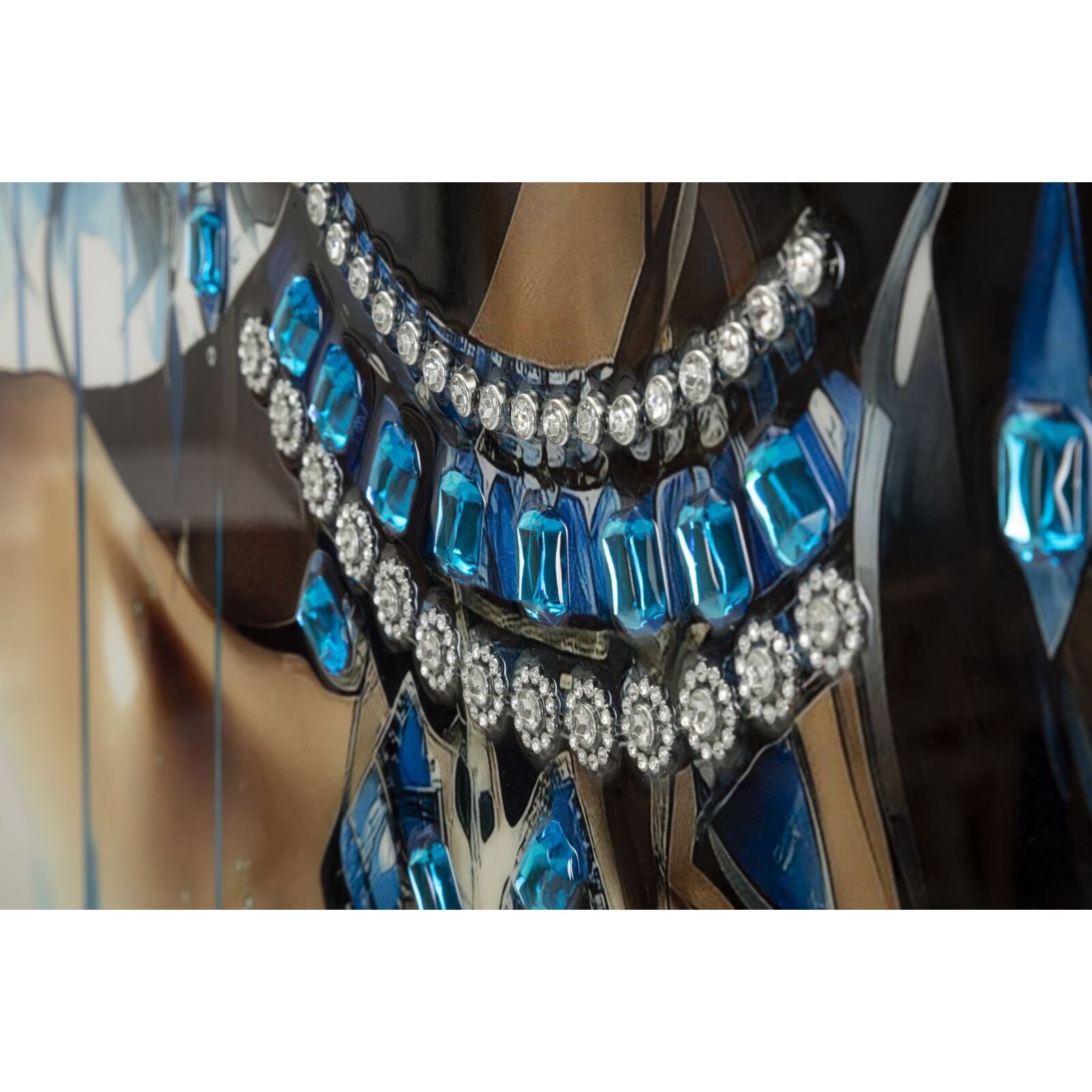 DIPINTO SU TELA LACCATO ALTEA -B- C/CORNICE CM 82X4X82