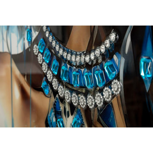 DIPINTO SU TELA LACCATO ALTEA -B- C/CORNICE CM 82X4X82