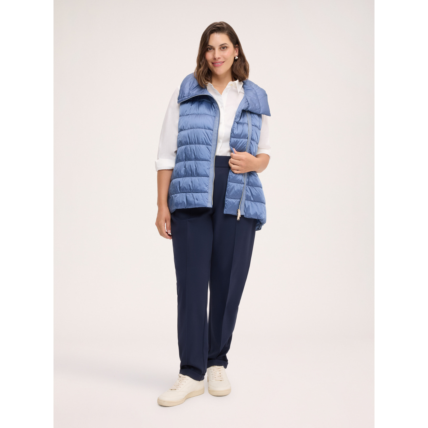 Fiorella Rubino - Pantalones Jogger en Punto Milano - Azul