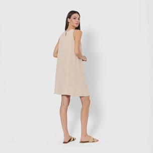 Vestido corto tirantes bambula liso