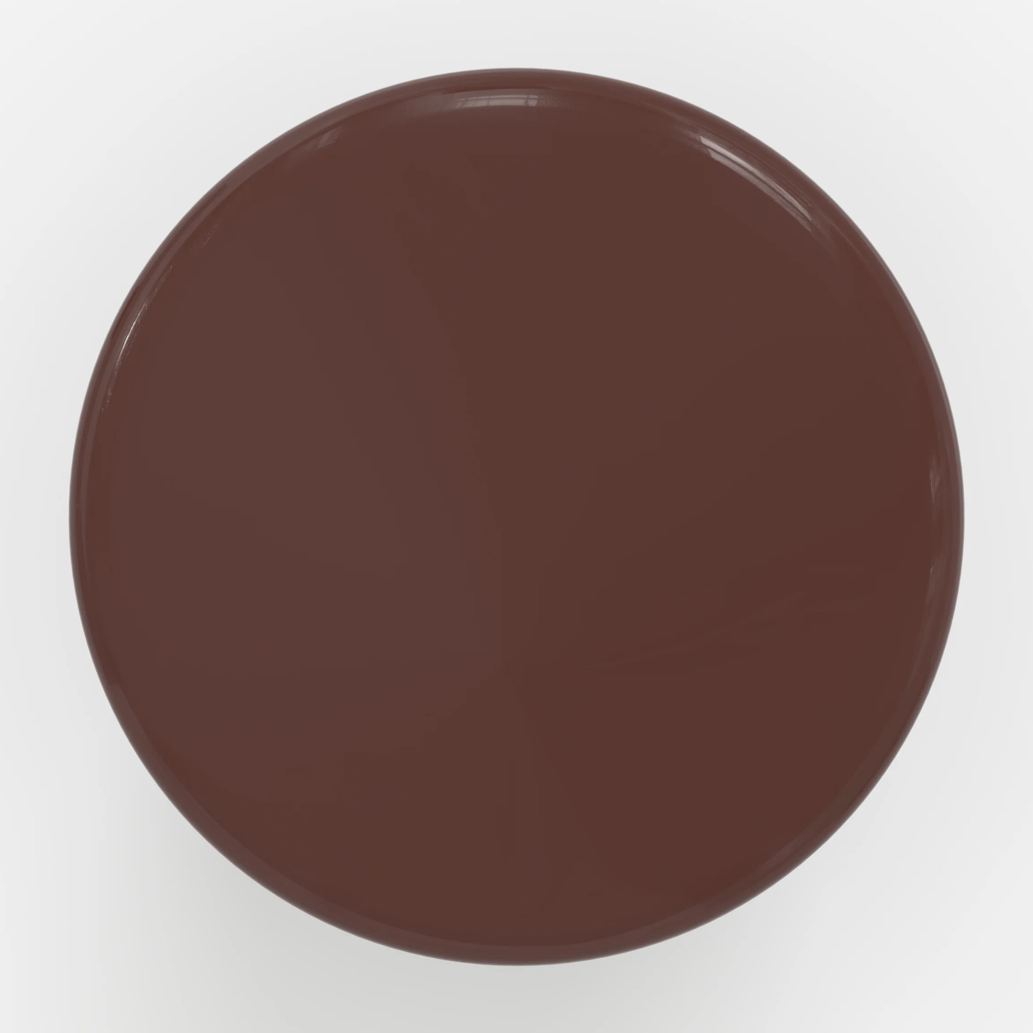 Table d'appoint laquée rouge lie de vin, D50 cm - Olya