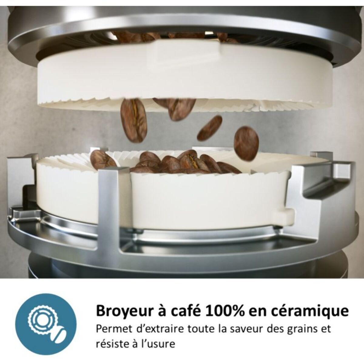 Expresso Broyeur PHILIPS EP2224/90 Noir Gris Perle série 2200