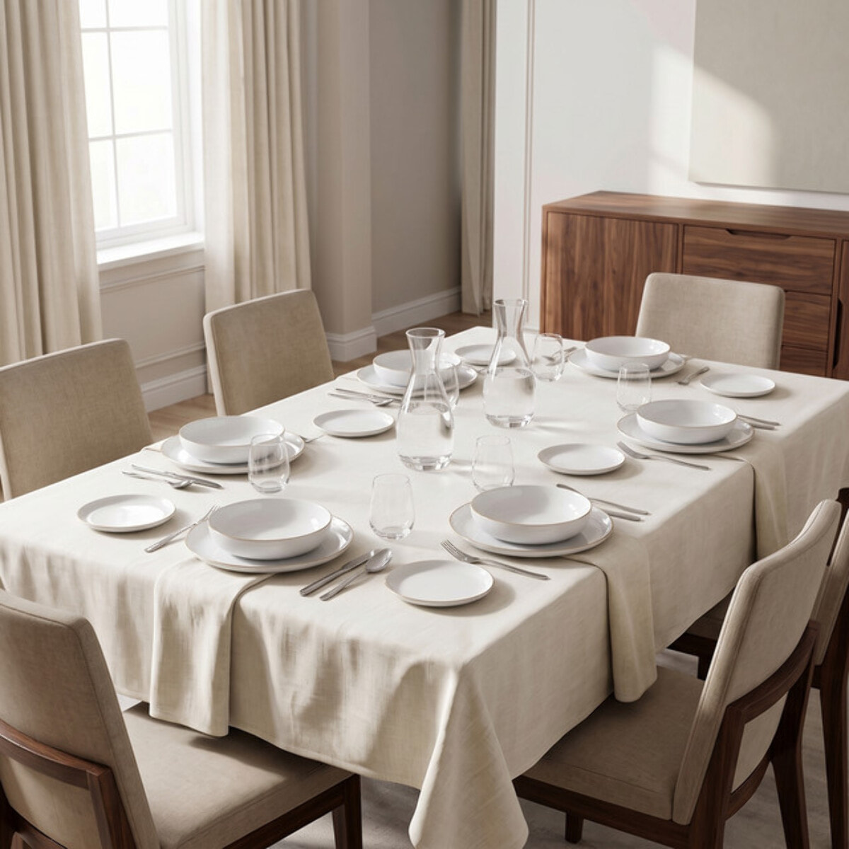 Servizio piatti 18 pezzi bordo dorato in porcellana - Bianco / Oro
