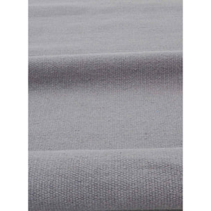 Tapis Kilim tissé à la main en laine uni gris